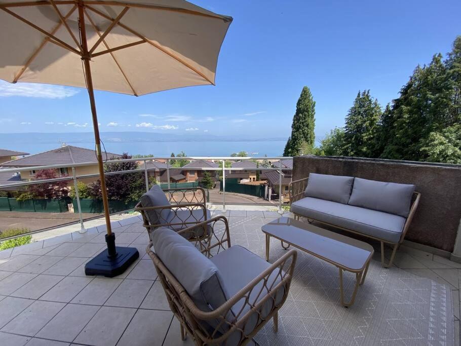 Magnifique Appart Renove Evian Duplex Vue Lac 8 Pers Exterior photo