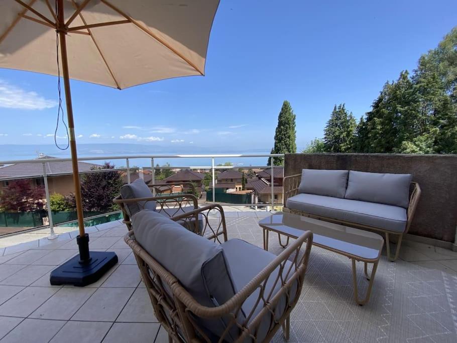 Magnifique Appart Renove Evian Duplex Vue Lac 8 Pers Exterior photo
