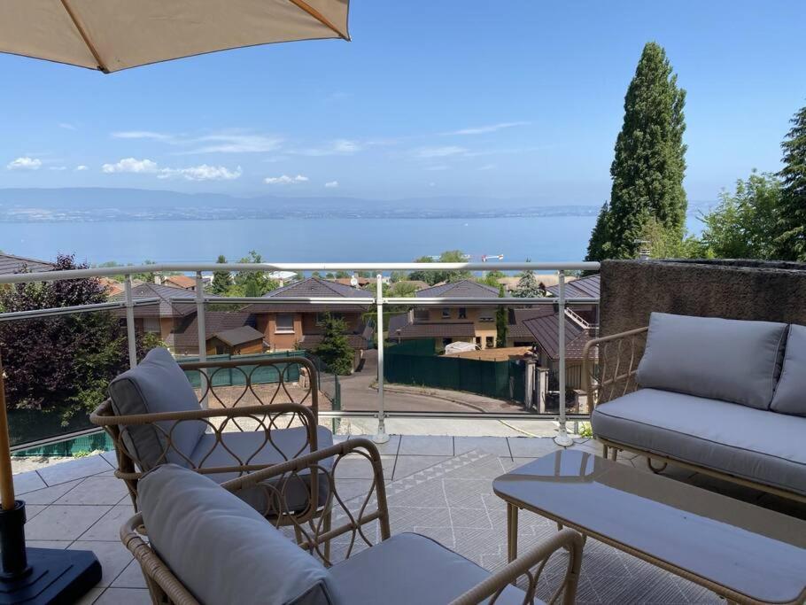 Magnifique Appart Renove Evian Duplex Vue Lac 8 Pers Exterior photo